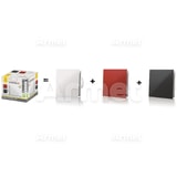 Wentylator osiowy VENTIKA KLIQ COLORS fi 100 mm, standard, cichy,  z panelami dekoracyjnymi (biały, czerwony, czarny)