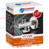 Zawór kątowy kulowy z filtrem typ ciężki DIAMOND 1/2" x 3/8"