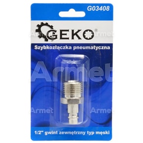 Szybkozłączka pneumatyczna 1/2" gwint zewnętrzny typ męski (blister)