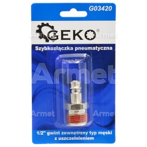 Szybkozłączka pneumatyczna 1/2" gwint zewnętrzny typ męski z uszczelnieniem (blister)