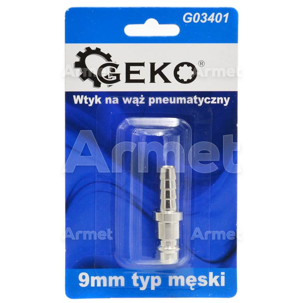Wtyk na wąż pneumatyczny 9 mm typ męski (blister)